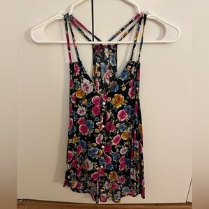 Floral Strappy Women's Top